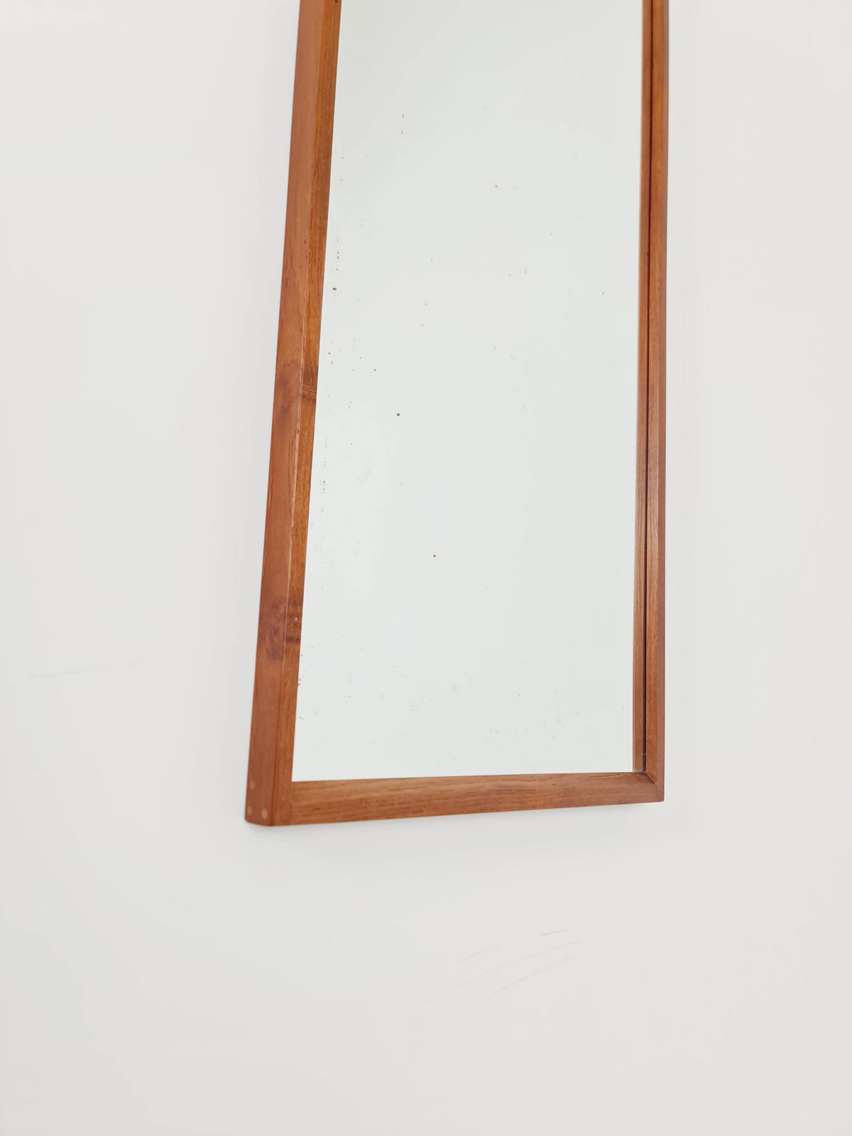 Teak Danish mid-century Modern wall-mounted mirror By Aksel Kjersgaard , 1960s