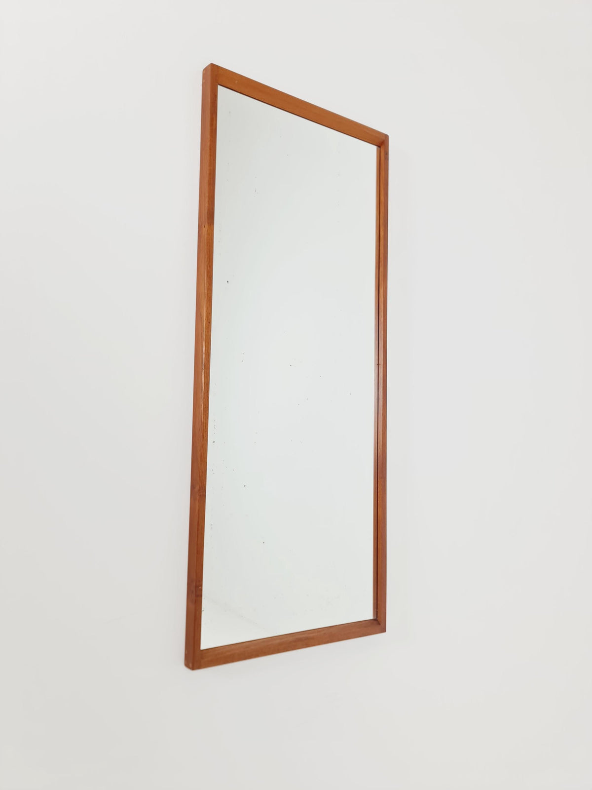 Teak Danish mid-century Modern wall-mounted mirror By Aksel Kjersgaard , 1960s