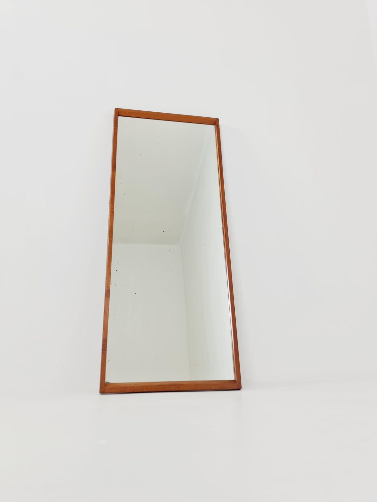 Teak Danish mid-century Modern wall-mounted mirror By Aksel Kjersgaard , 1960s