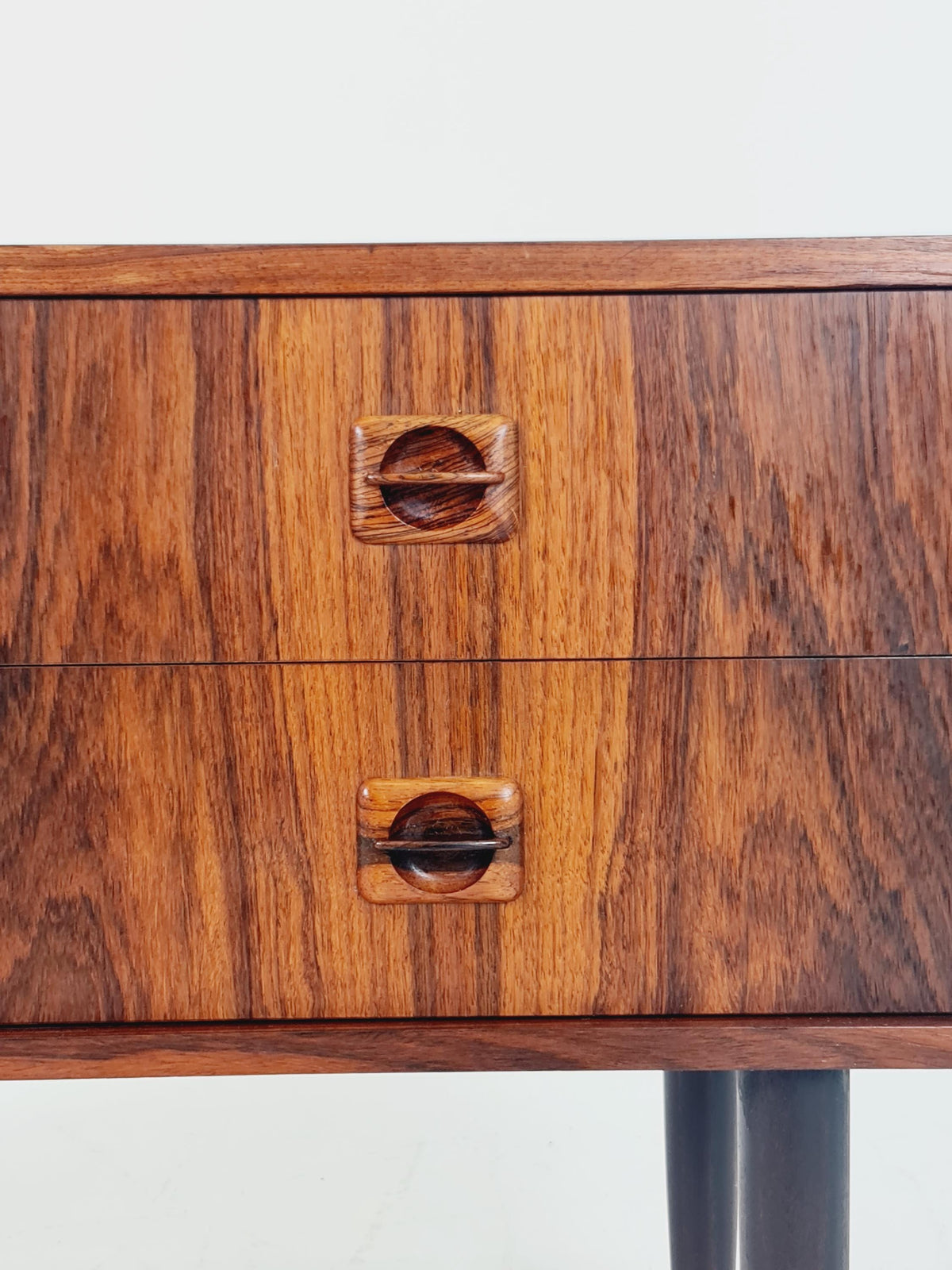 Mid-Century Modern Rosewood Entryway Console Table & Drawer Unit | Danish Design Telephone Bench 1960s