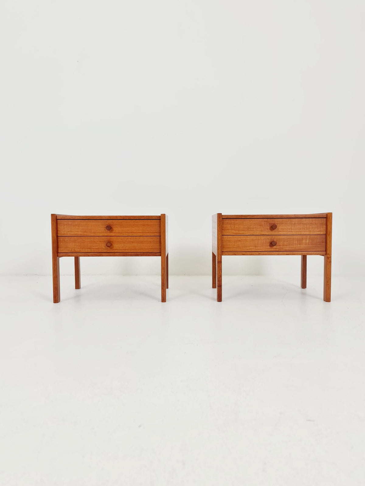 Mid century Danish teak side tables/ Bedside tables/ Nightstands, Denmark, 1960s, set of 2