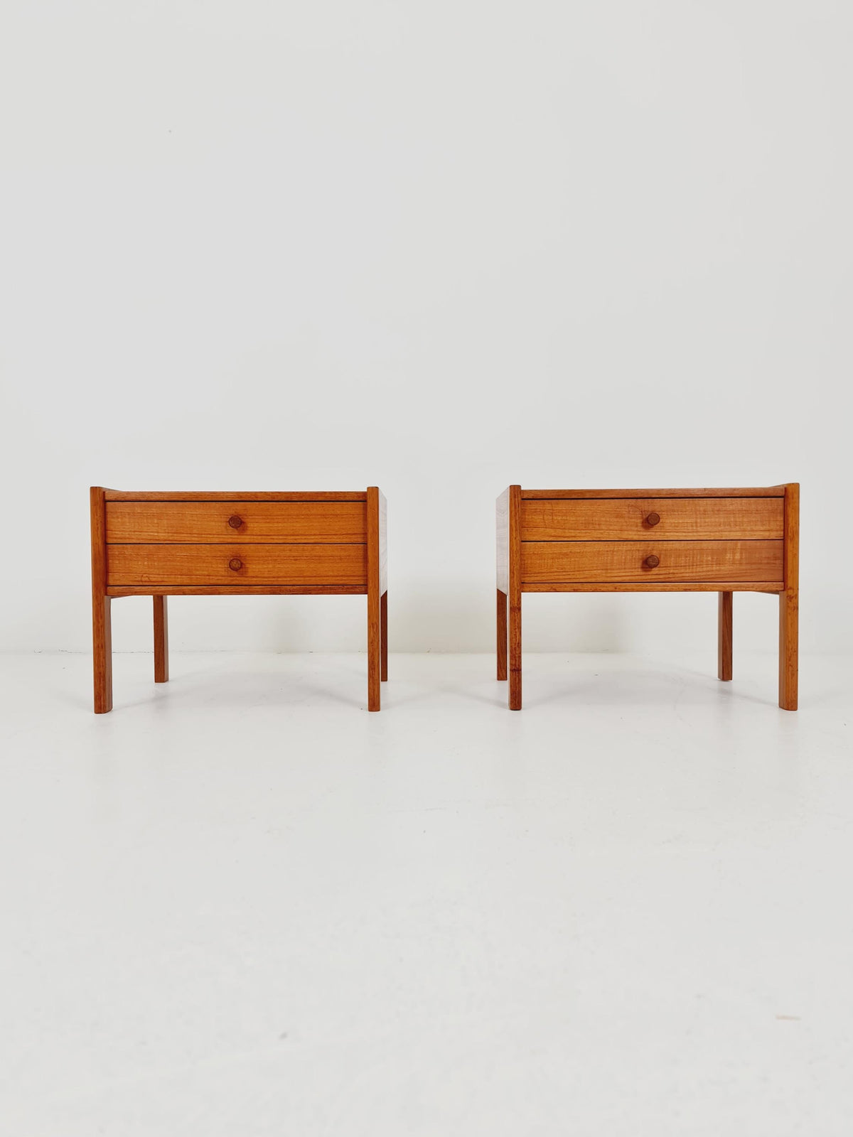 Mid century Danish teak side tables/ Bedside tables/ Nightstands, Denmark, 1960s, set of 2