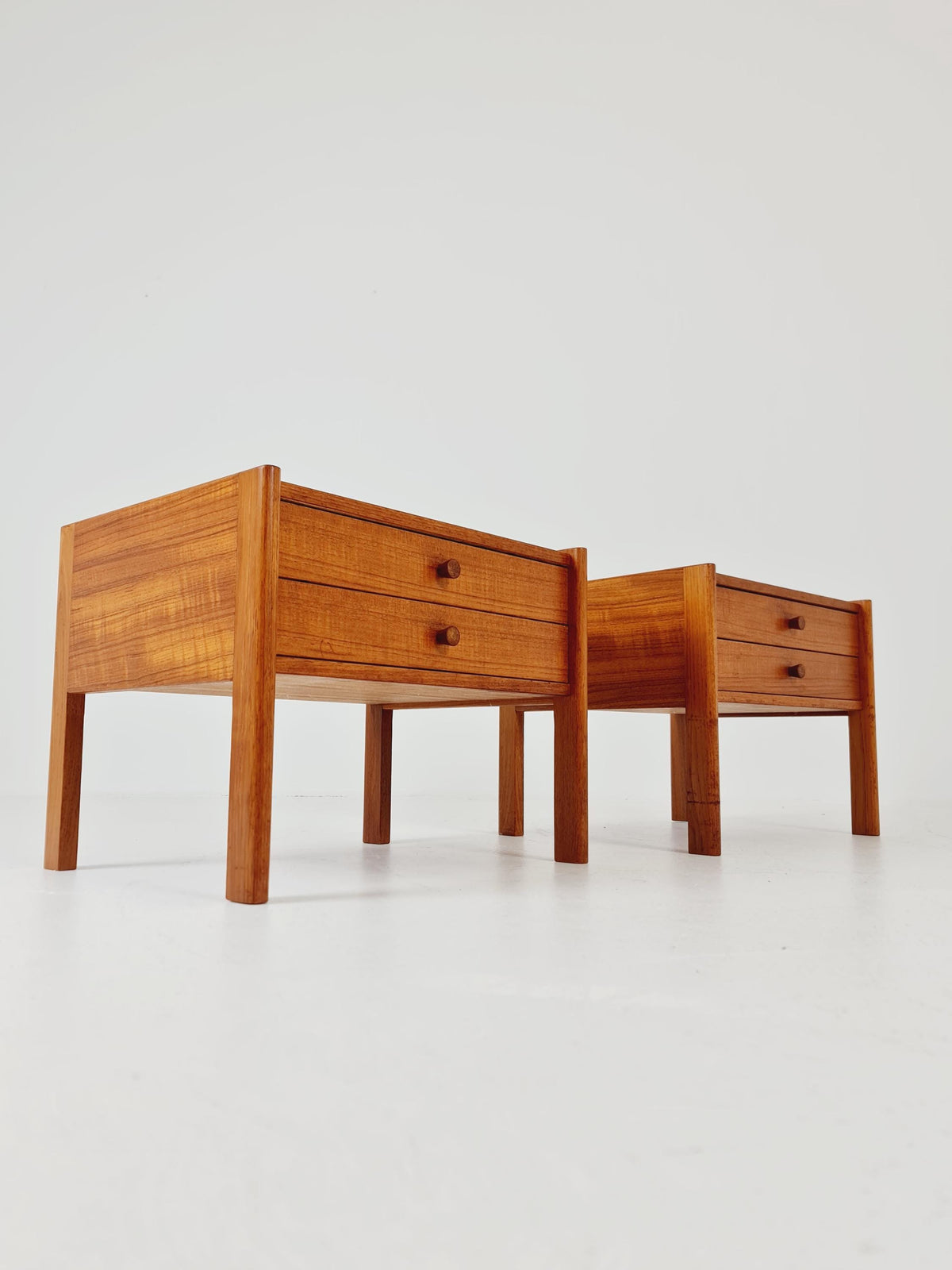 Mid century Danish teak side tables/ Bedside tables/ Nightstands, Denmark, 1960s, set of 2