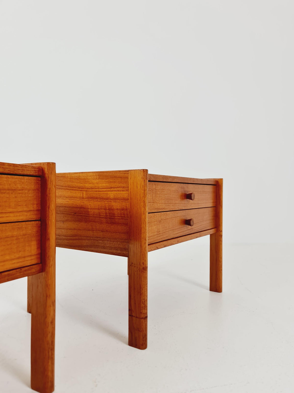 Mid century Danish teak side tables/ Bedside tables/ Nightstands, Denmark, 1960s, set of 2