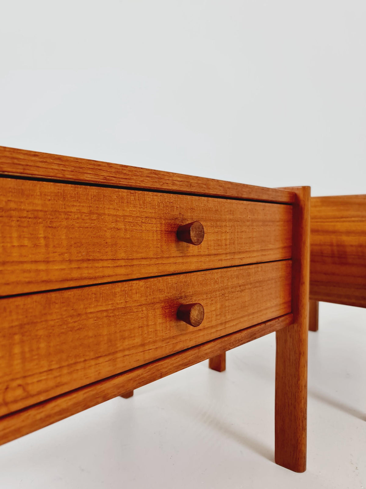 Mid century Danish teak side tables/ Bedside tables/ Nightstands, Denmark, 1960s, set of 2
