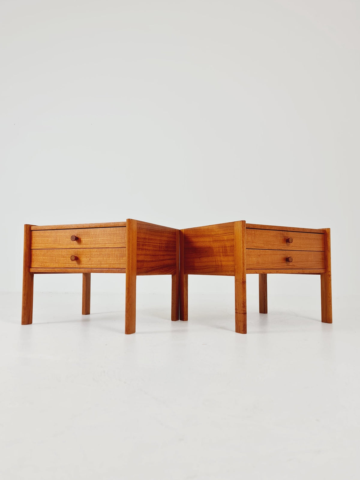 Mid century Danish teak side tables/ Bedside tables/ Nightstands, Denmark, 1960s, set of 2