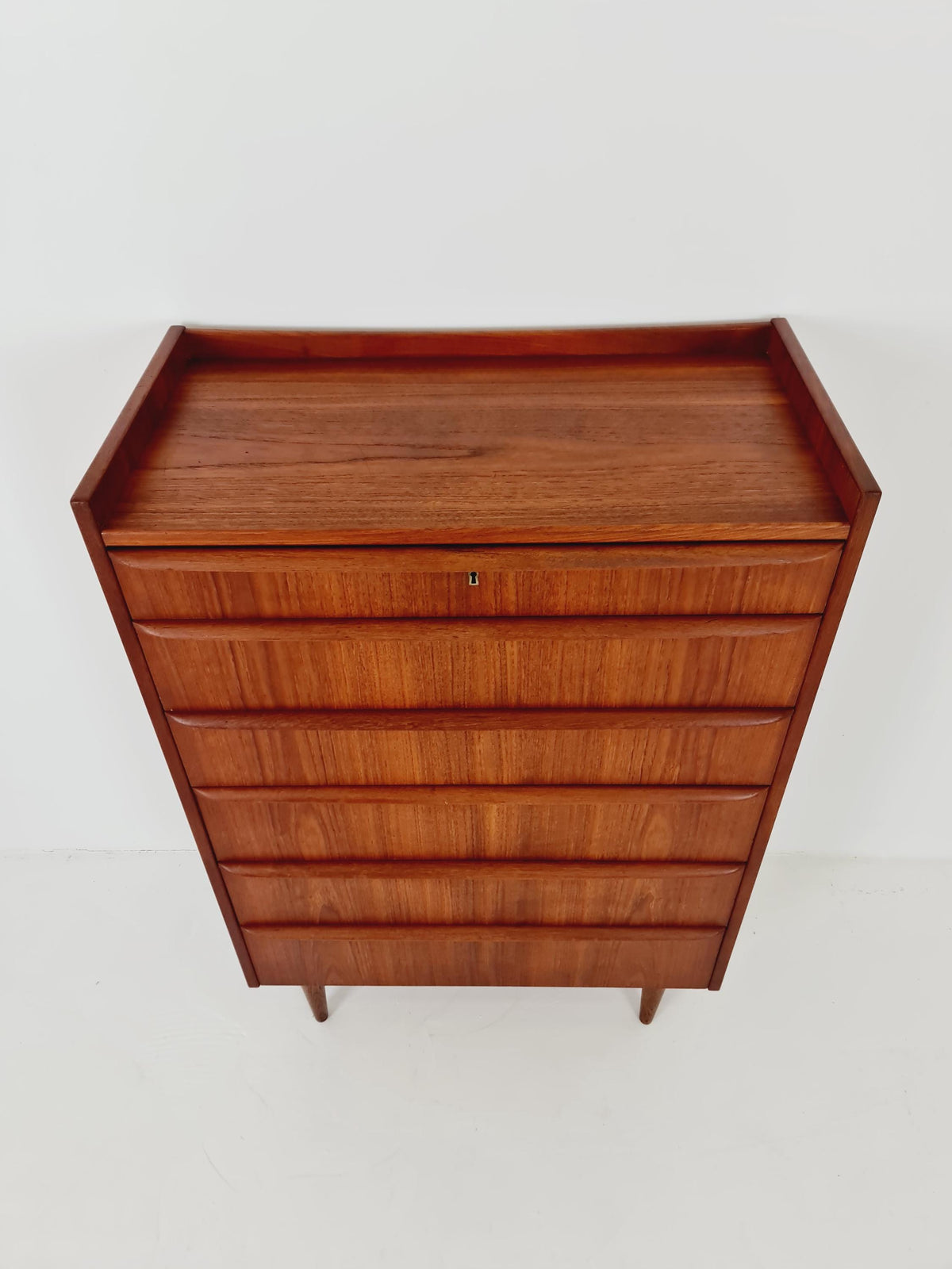 Midcentury danish design chest of drawers tallboy 1960s