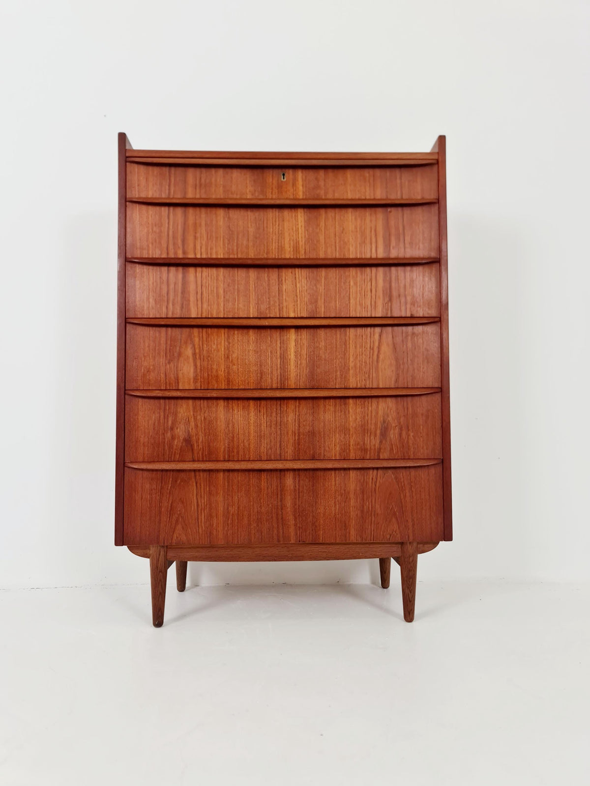 Midcentury danish design chest of drawers tallboy 1960s