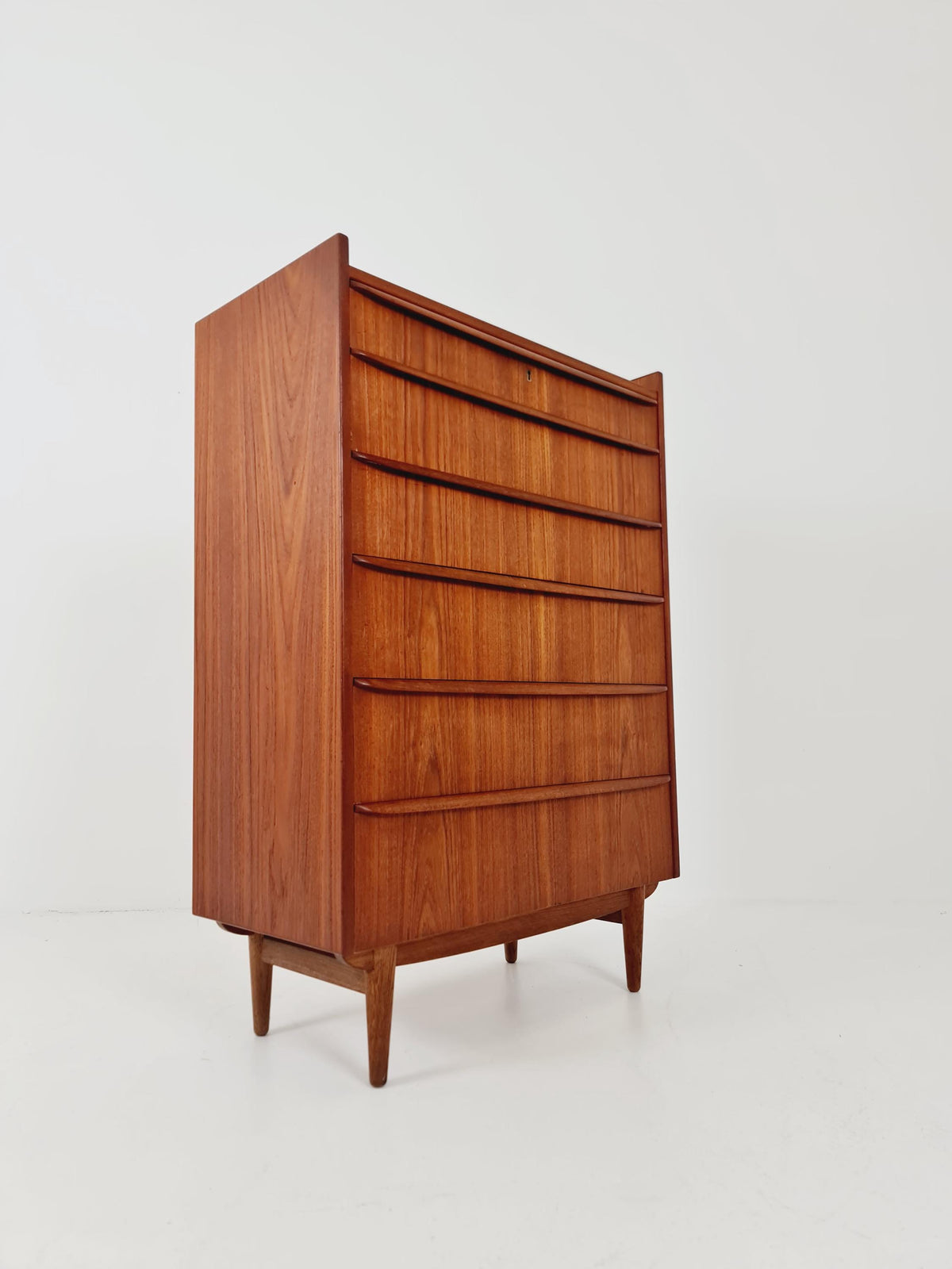 Midcentury danish design chest of drawers tallboy 1960s