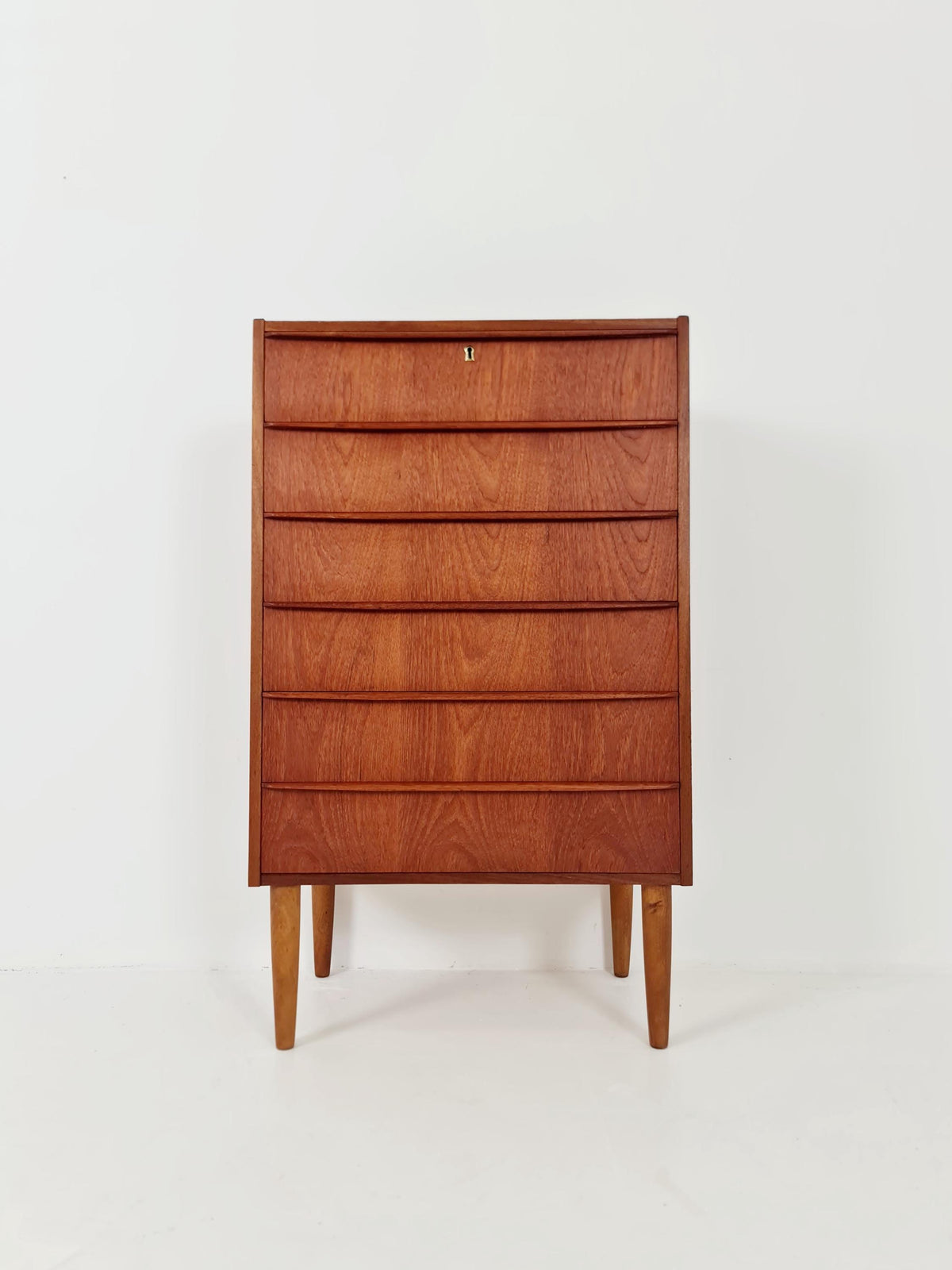Midcentury danish design chest of drawers tallboy 1960s