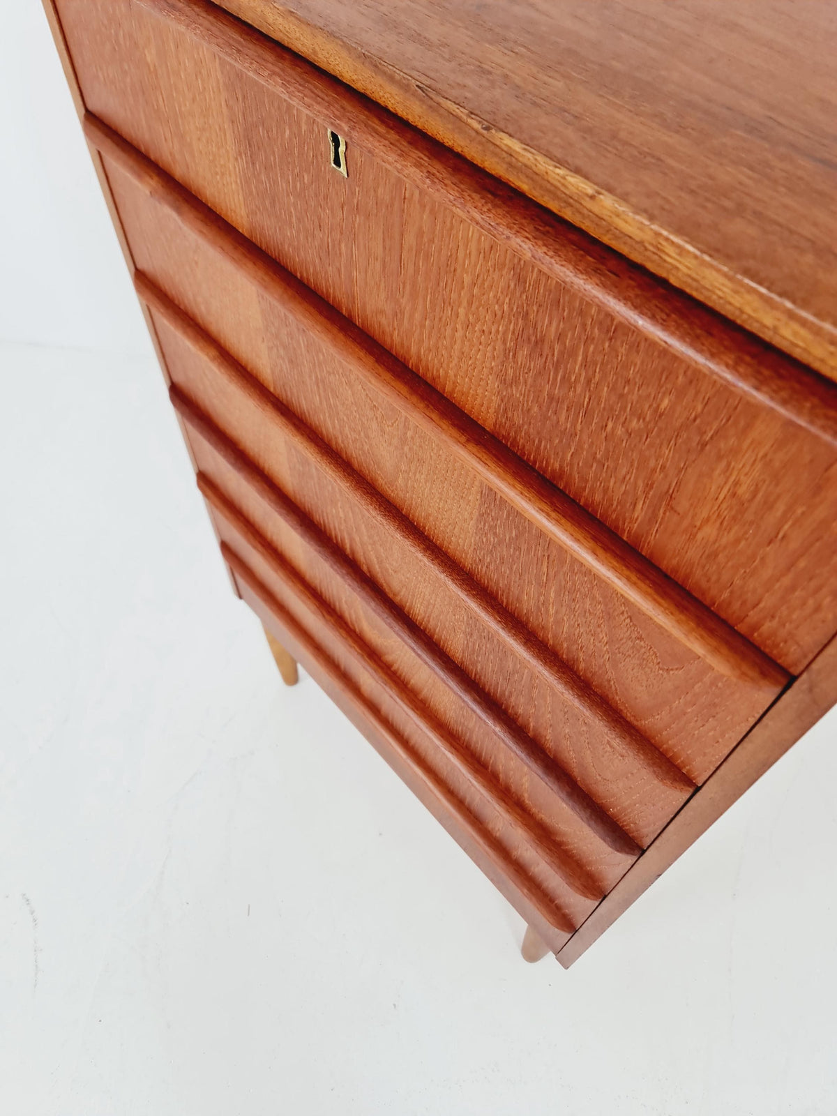 Midcentury danish design chest of drawers tallboy 1960s
