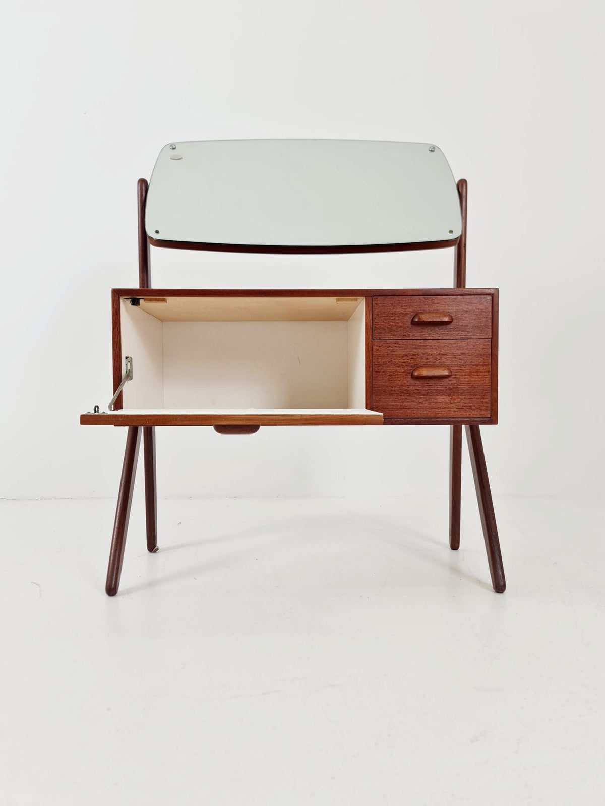Rare Mid Century Modern Danish Teak vanity table/ make up table by Olhom Möbelfabrik , 1960