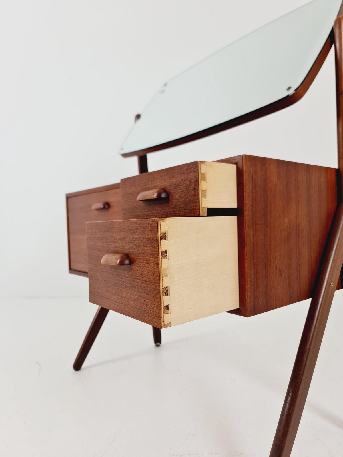 Rare Mid Century Modern Danish Teak vanity table/ make up table by Olhom Möbelfabrik , 1960