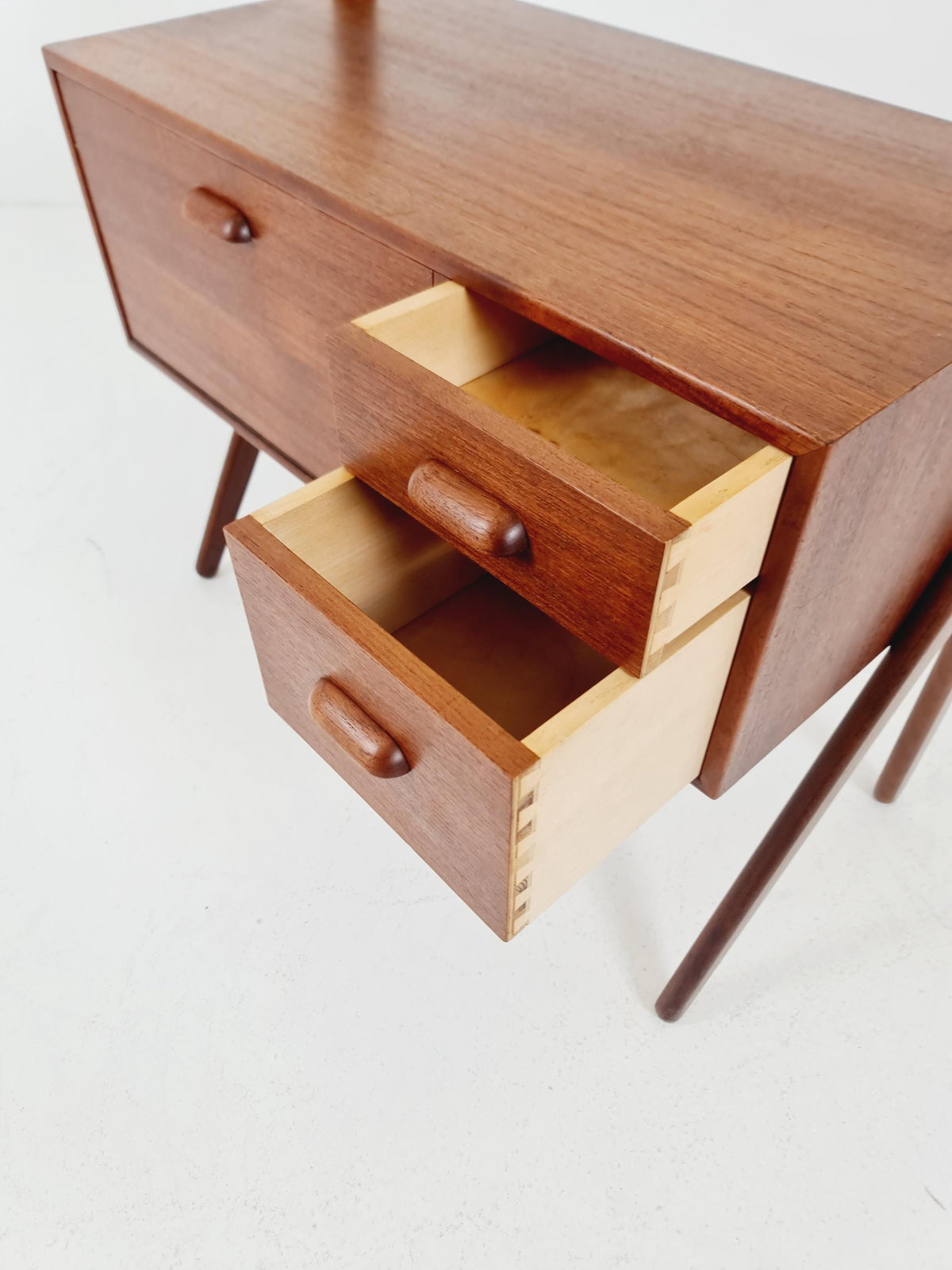Rare Mid Century Modern Danish Teak vanity table/ make up table by Olhom Möbelfabrik , 1960