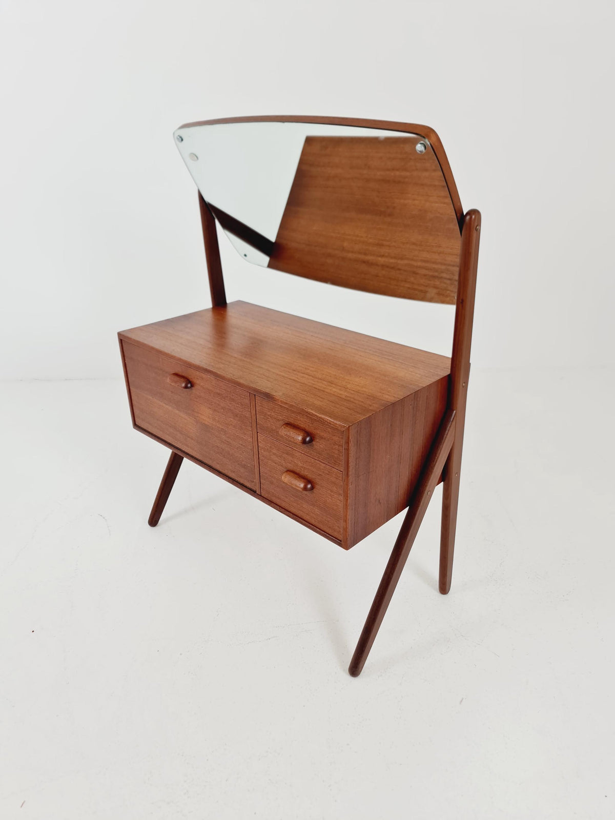 Rare Mid Century Modern Danish Teak vanity table/ make up table by Olhom Möbelfabrik , 1960