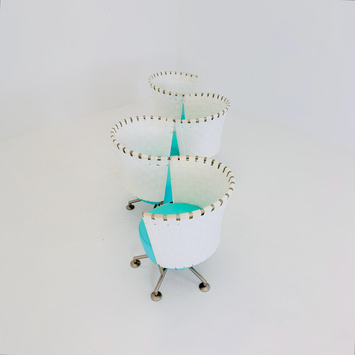 Set of 4 Mid century modern Peter Maly Circus Lounge Chairs for COR Germany, 1990s