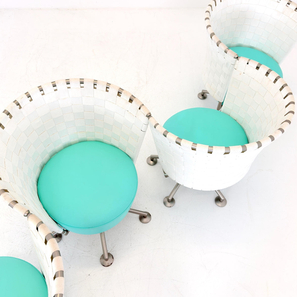 Set of 4 Mid century modern Peter Maly Circus Lounge Chairs for COR Germany, 1990s