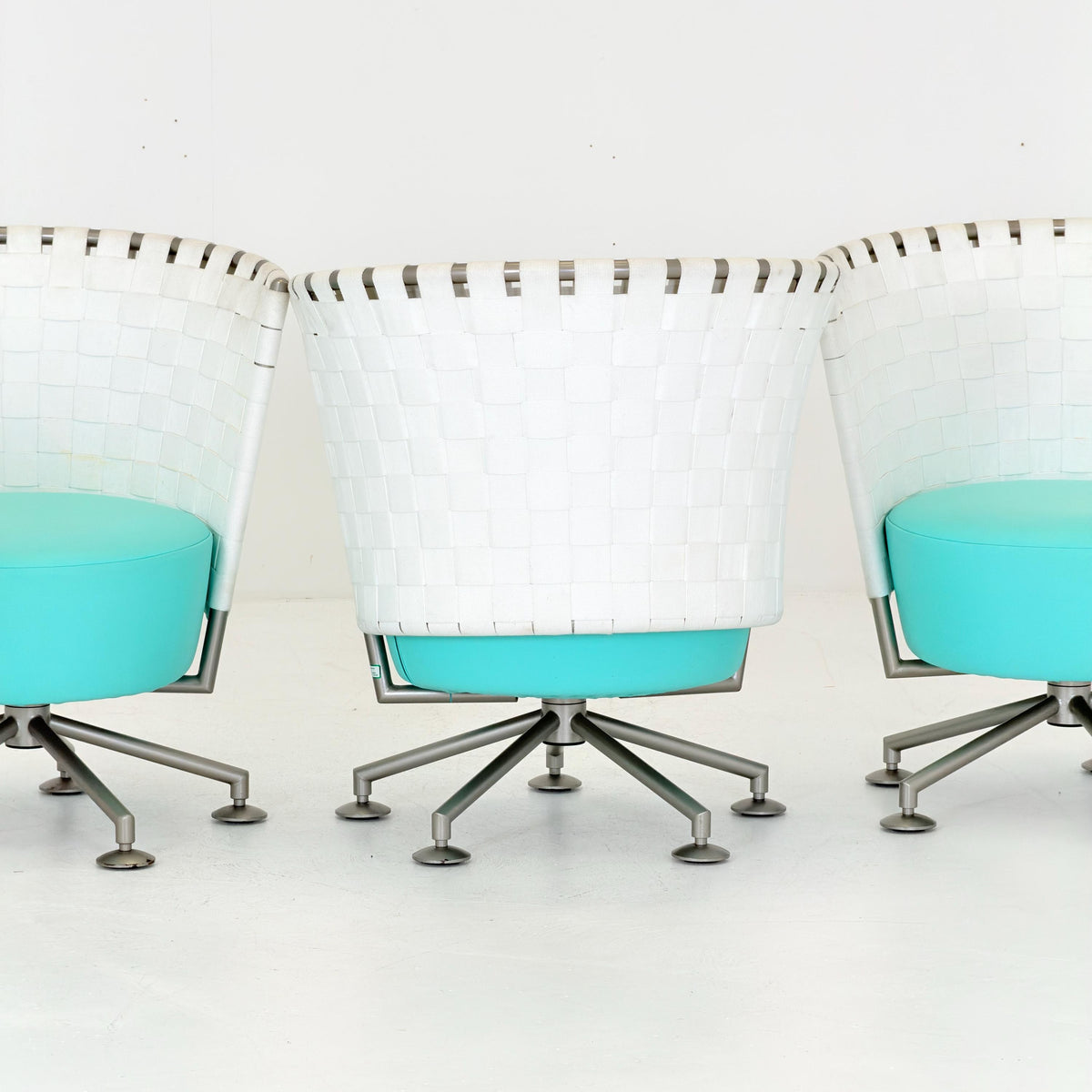 Set of 4 Mid century modern Peter Maly Circus Lounge Chairs for COR Germany, 1990s
