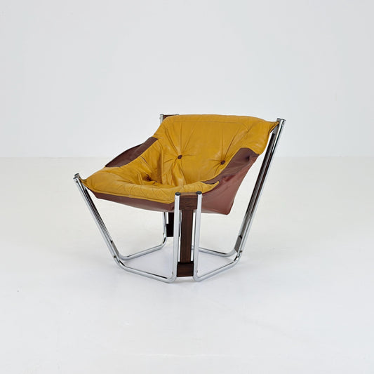 Mid century Sonic Lounge Chair by Odd Knutsen for Hjellegjerde mobler Norway 1970s