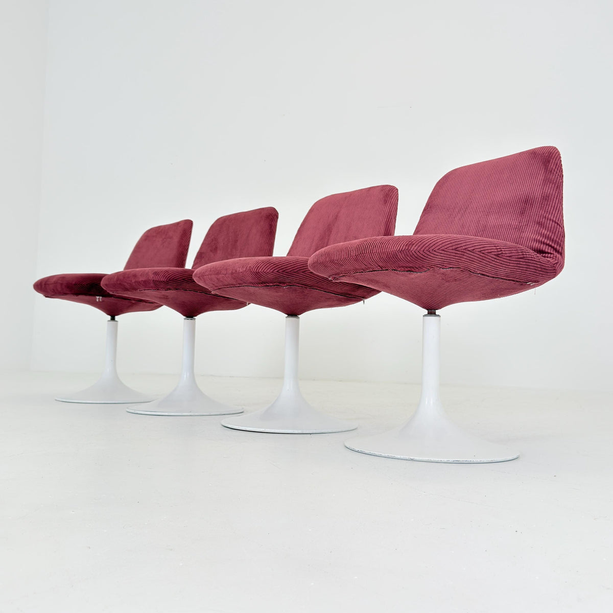 Set of 4 Vintage Vinga Tulip Dining Chairs, Space Age Design, Germany 1970s