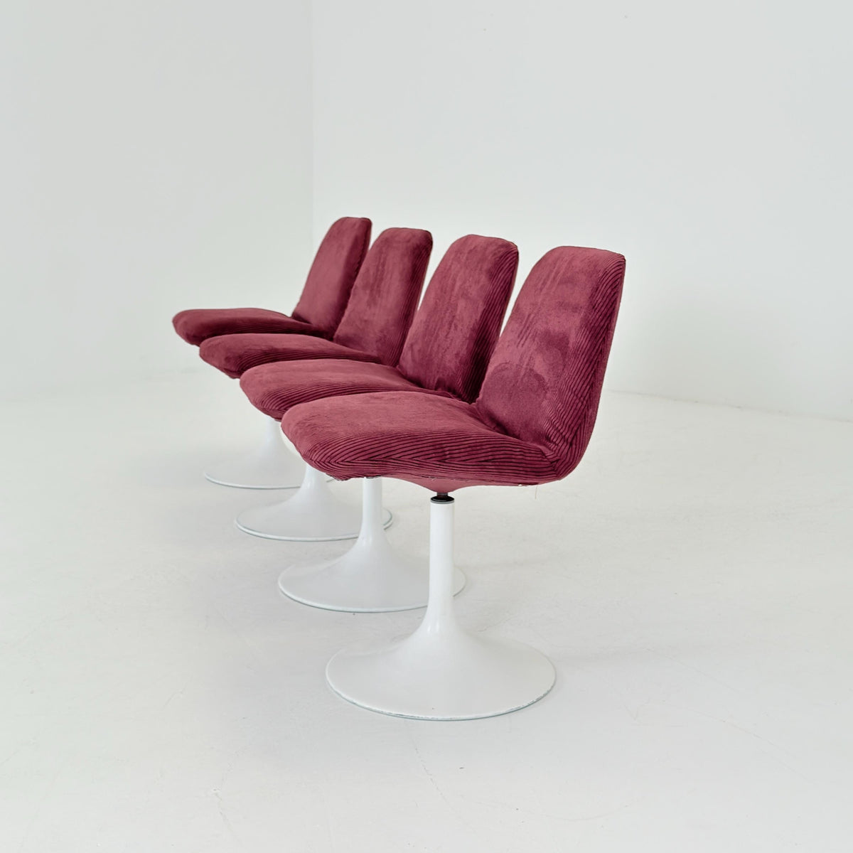 Set of 4 Vintage Vinga Tulip Dining Chairs, Space Age Design, Germany 1970s