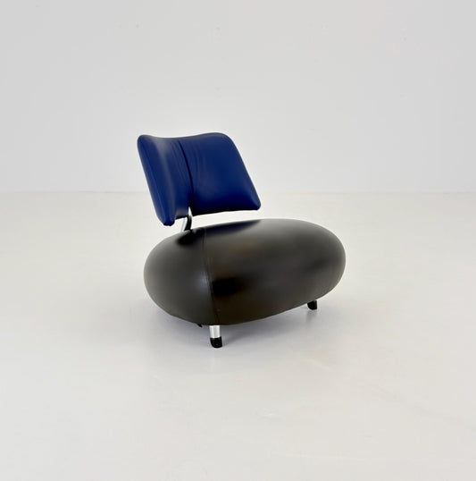 Mid century Orginal Leather Pallone lounge chairs by Roy de Scheemaker for Leolux, 1980s