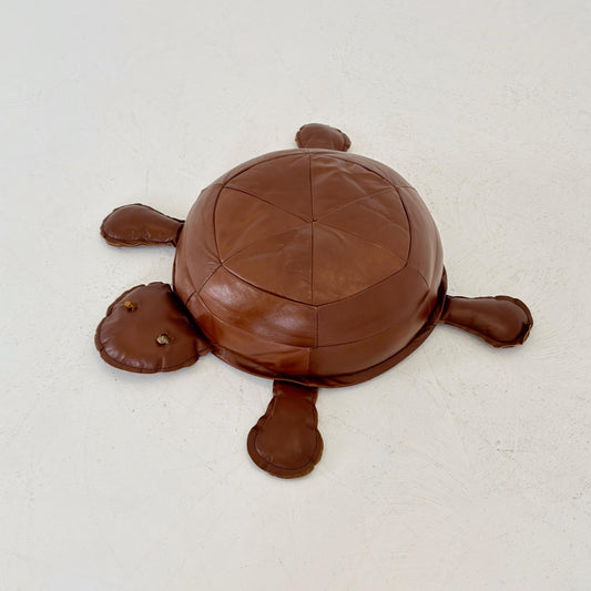 Mid century De Sede Leather Turtle Footstool / Ottoman, Switzerland, 1970s