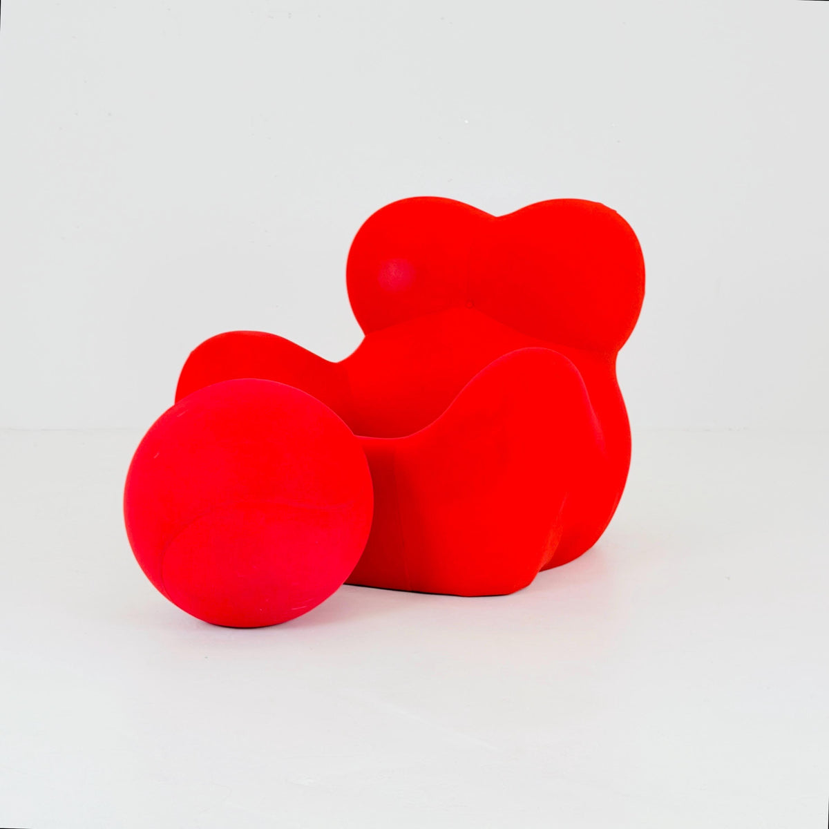 Mid century Up5 La Mamma lounge chair & Up6 Ottoman by Gaetano Pesce for B B Italia, 1980s, Italy
