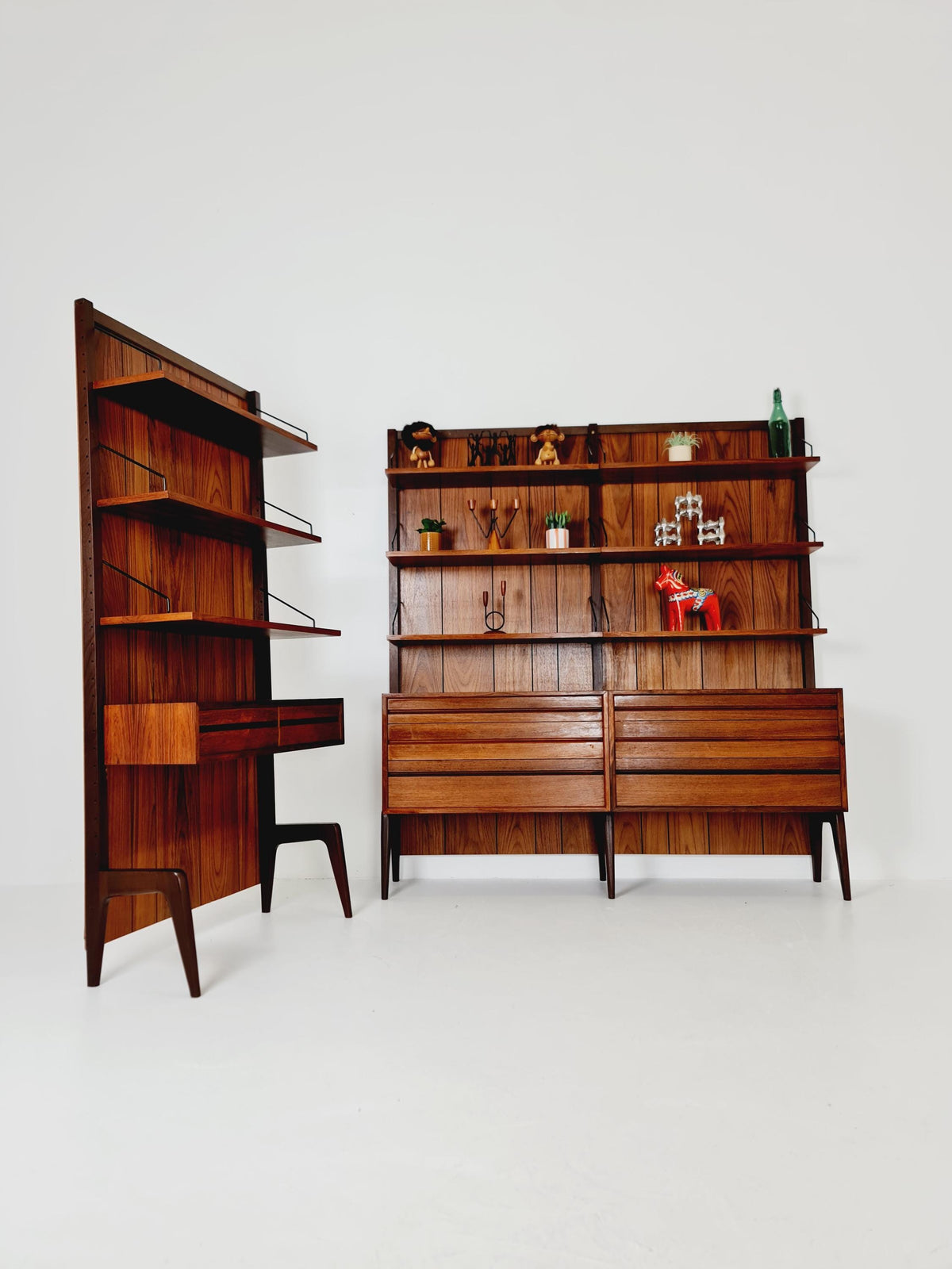 Ultra Rare Poul Cadovius Rosewood Wall Unit / Shelving System (1960s) – Mid-Century Modern Danish Masterpiece