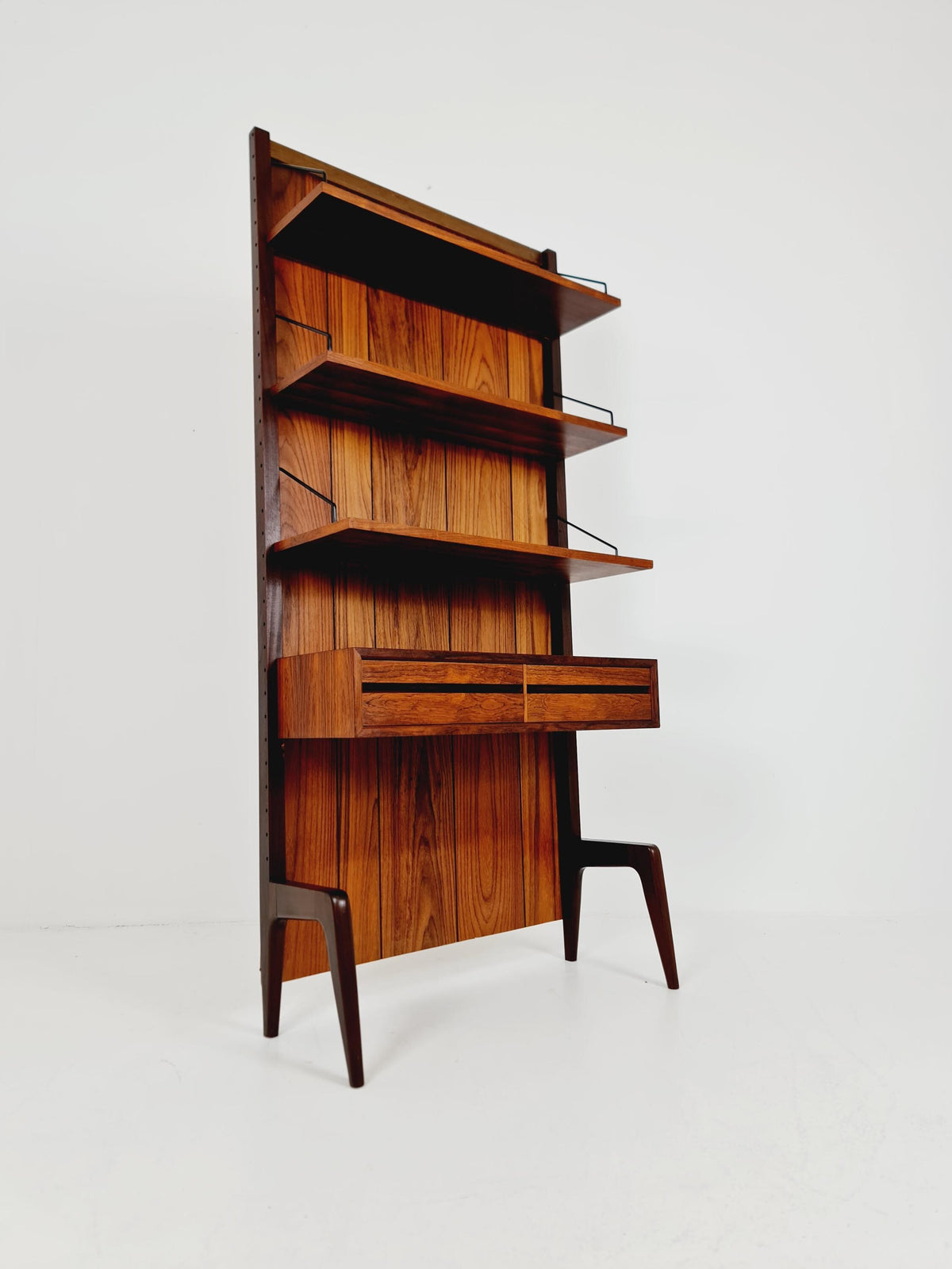 Ultra Rare Poul Cadovius Rosewood Wall Unit / Shelving System (1960s) – Mid-Century Modern Danish Masterpiece