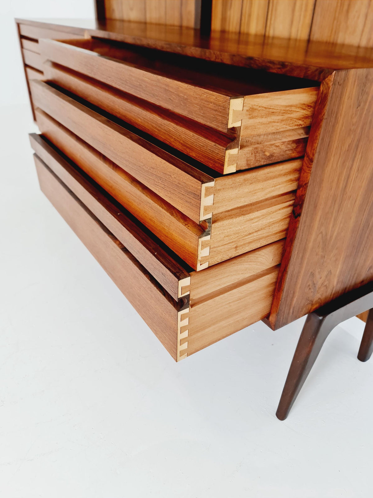 Ultra Rare Poul Cadovius Rosewood Wall Unit / Shelving System (1960s) – Mid-Century Modern Danish Masterpiece