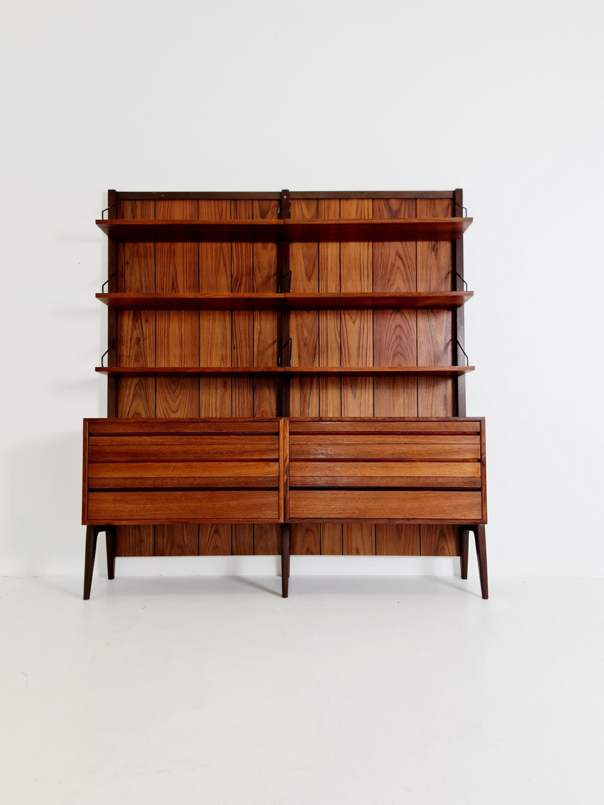 Ultra Rare Poul Cadovius Rosewood Wall Unit / Shelving System (1960s) – Mid-Century Modern Danish Masterpiece
