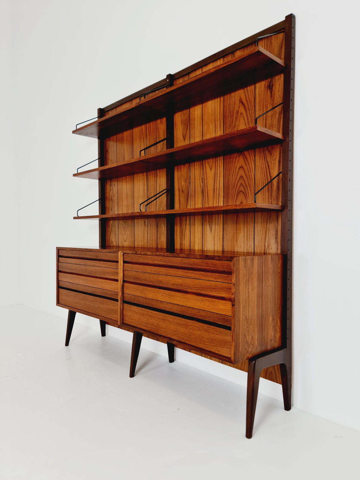 Ultra Rare Poul Cadovius Rosewood Wall Unit / Shelving System (1960s) – Mid-Century Modern Danish Masterpiece
