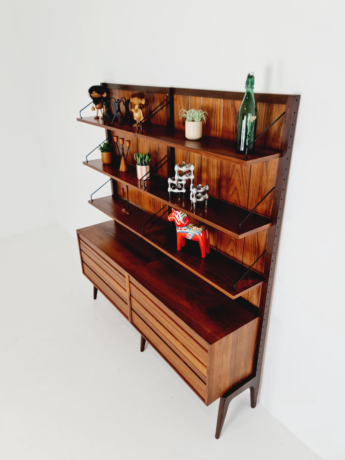 Ultra Rare Poul Cadovius Rosewood Wall Unit / Shelving System (1960s) – Mid-Century Modern Danish Masterpiece