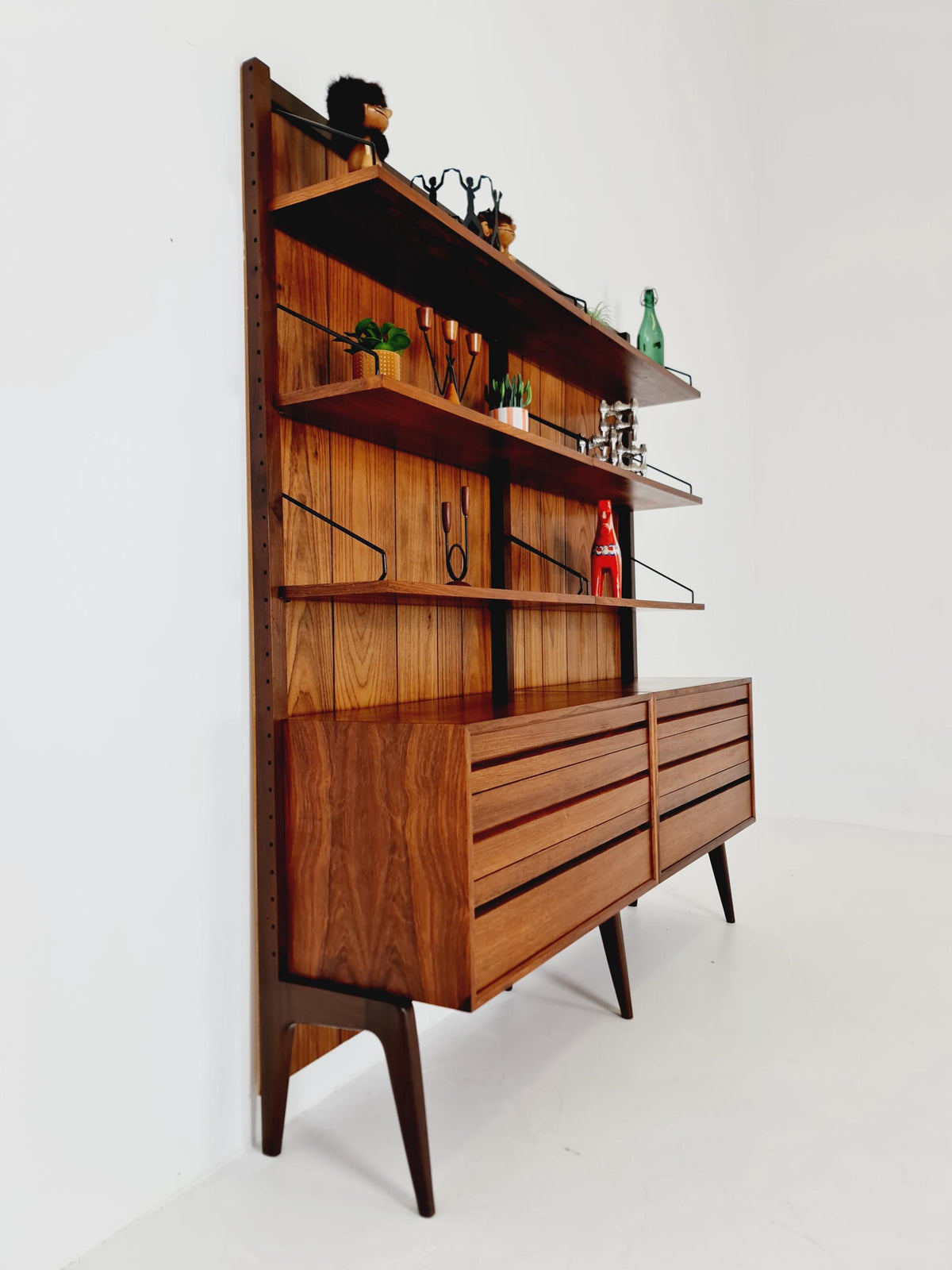 Ultra Rare Poul Cadovius Rosewood Wall Unit / Shelving System (1960s) – Mid-Century Modern Danish Masterpiece