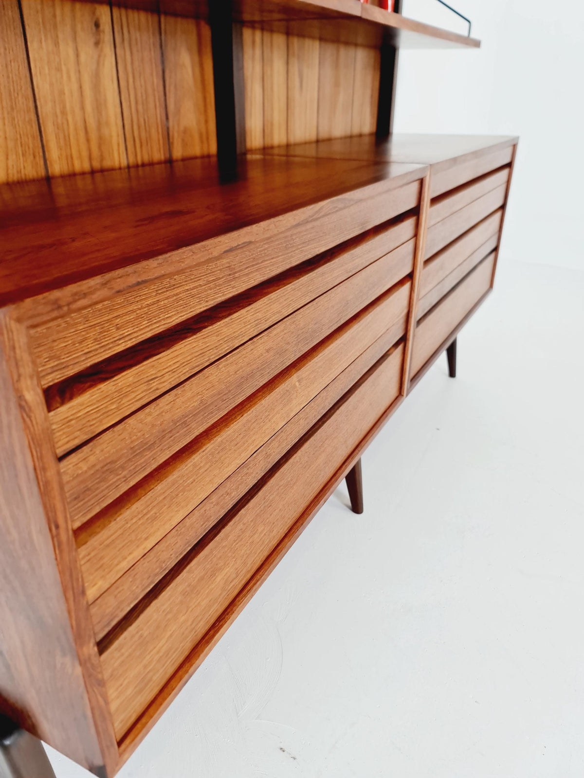 Ultra Rare Poul Cadovius Rosewood Wall Unit / Shelving System (1960s) – Mid-Century Modern Danish Masterpiece
