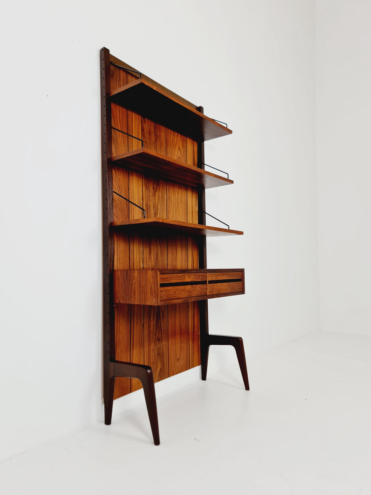 Ultra Rare Poul Cadovius Rosewood Wall Unit / Shelving System (1960s) – Mid-Century Modern Danish Masterpiece