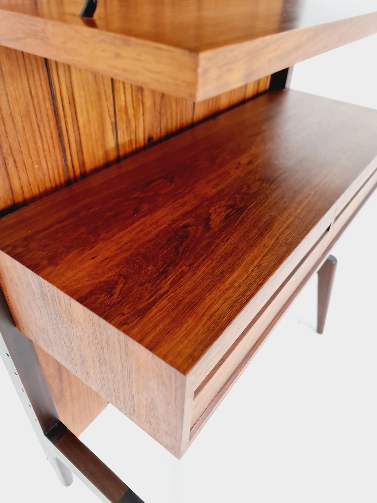 Ultra Rare Poul Cadovius Rosewood Wall Unit / Shelving System (1960s) – Mid-Century Modern Danish Masterpiece