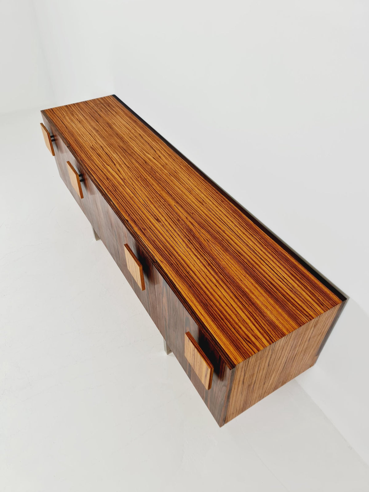 Rare Mid Century Rosewood Sideboard Room Divider | Freestanding Credenza Late 1960s | Danish Modern Long Credenza