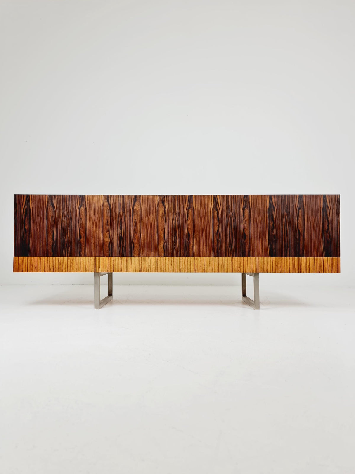 Rare Mid Century Rosewood Sideboard Room Divider | Freestanding Credenza Late 1960s | Danish Modern Long Credenza