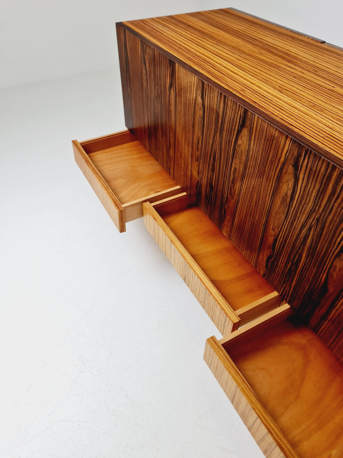 Rare Mid Century Rosewood Sideboard Room Divider | Freestanding Credenza Late 1960s | Danish Modern Long Credenza