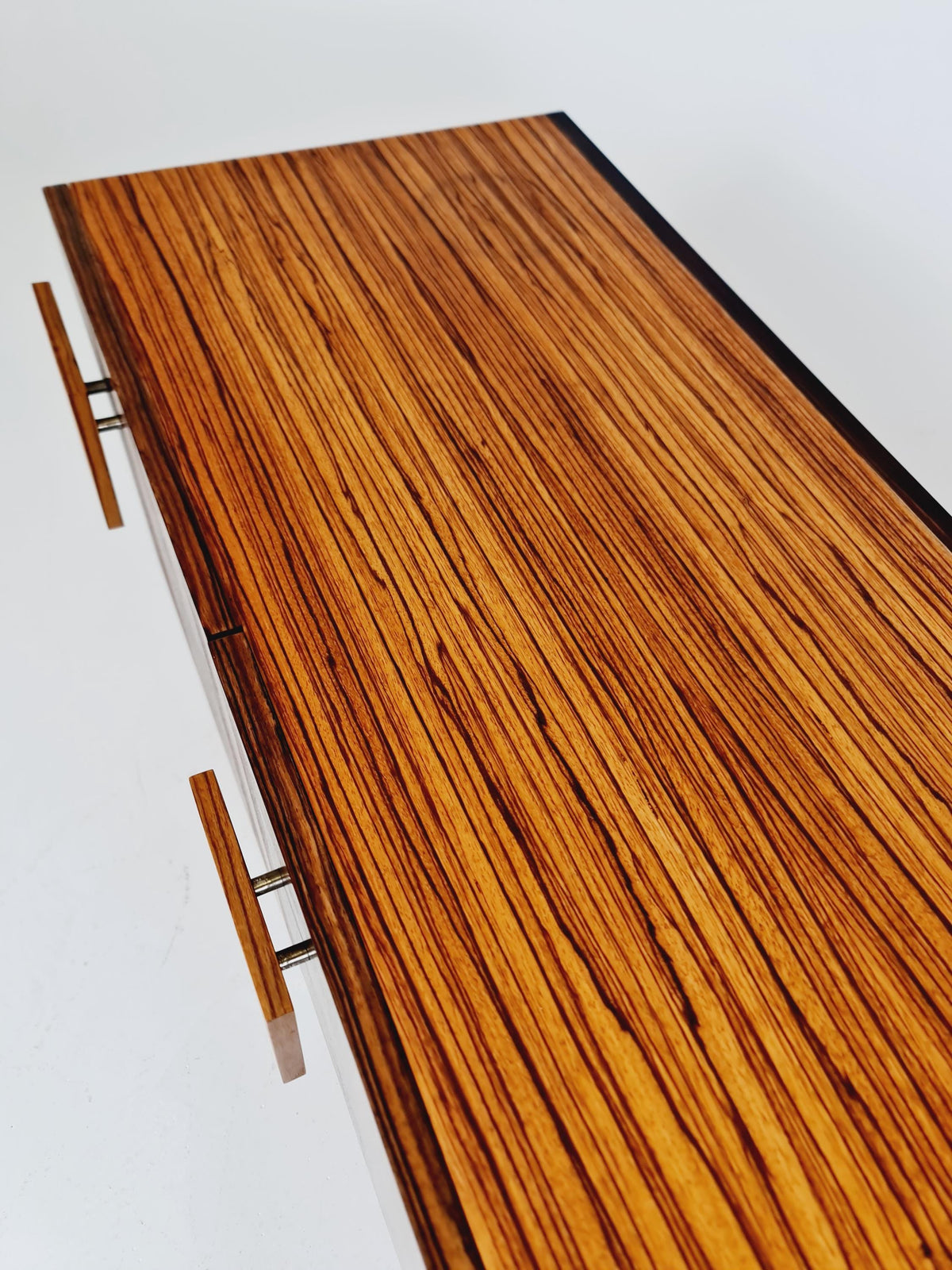 Rare Mid Century Rosewood Sideboard Room Divider | Freestanding Credenza Late 1960s | Danish Modern Long Credenza