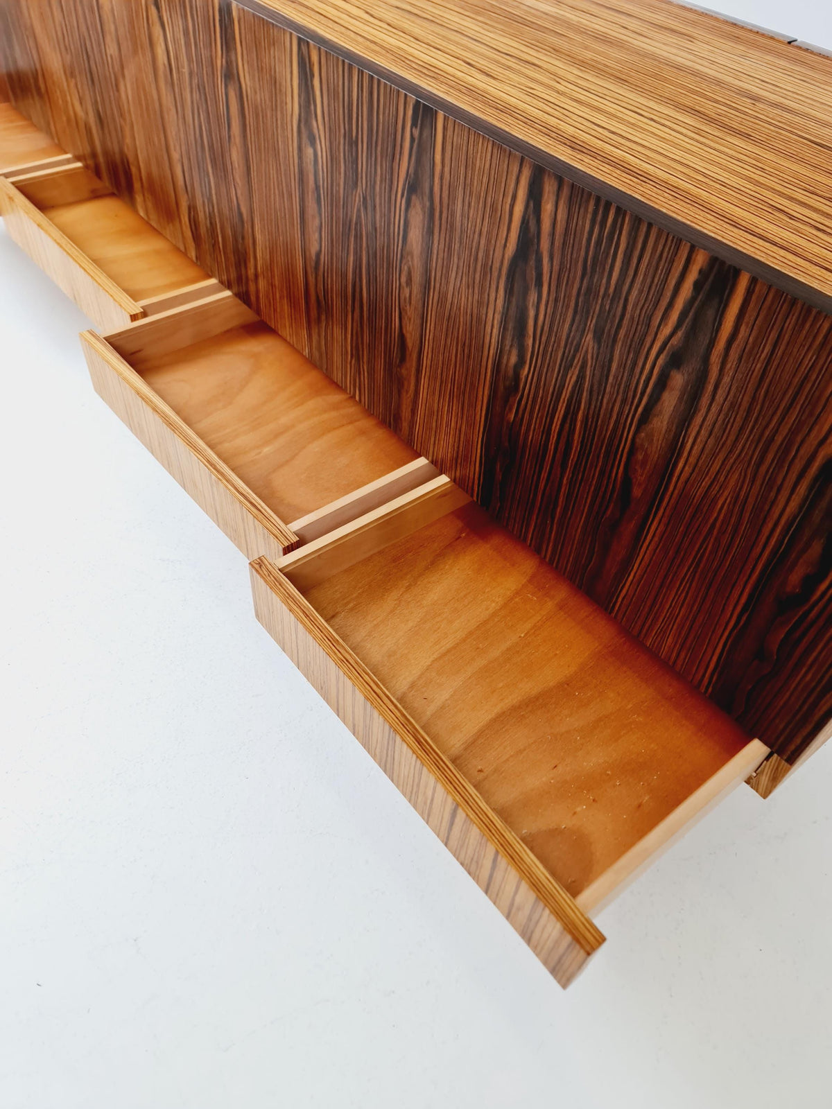 Rare Mid Century Rosewood Sideboard Room Divider | Freestanding Credenza Late 1960s | Danish Modern Long Credenza