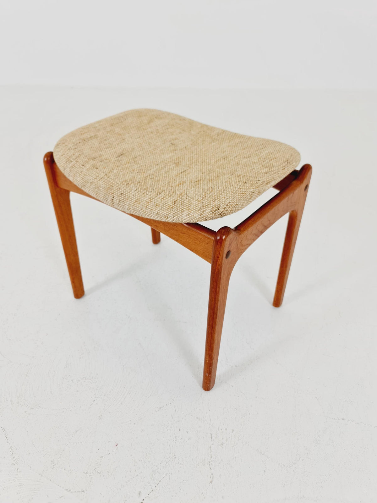 Vintage Danish teak stool ottoman by Erik buch for O.D Möbler , 1960s