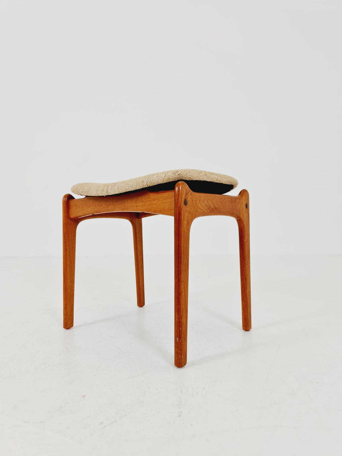 Vintage Danish teak stool ottoman by Erik buch for O.D Möbler , 1960s