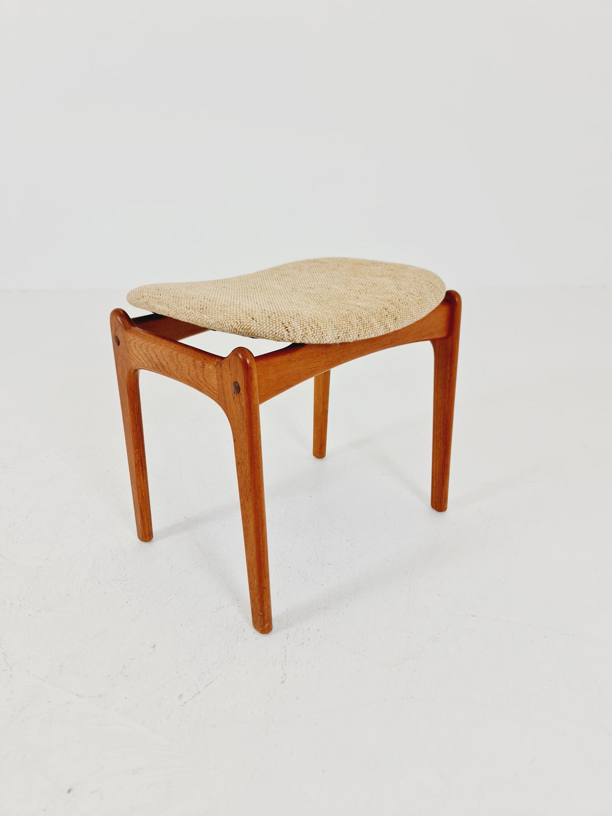 Vintage Danish teak stool ottoman by Erik buch for O.D Möbler , 1960s
