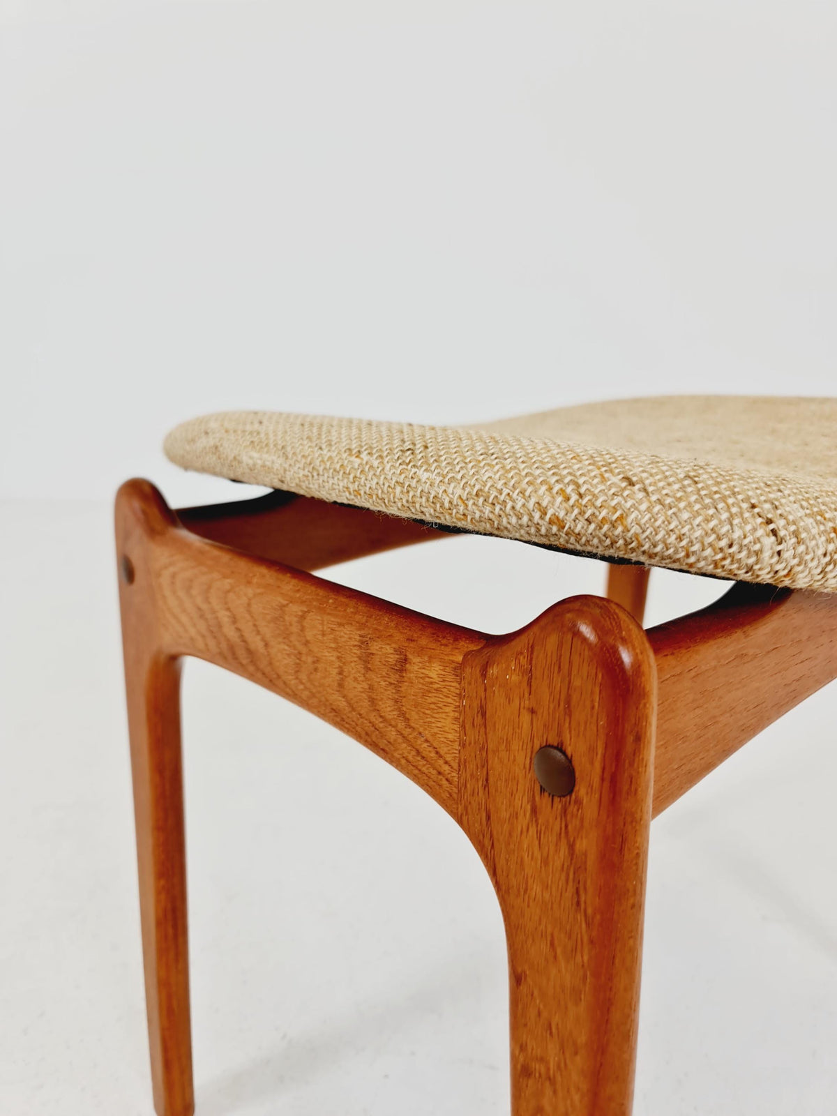 Vintage Danish teak stool ottoman by Erik buch for O.D Möbler , 1960s