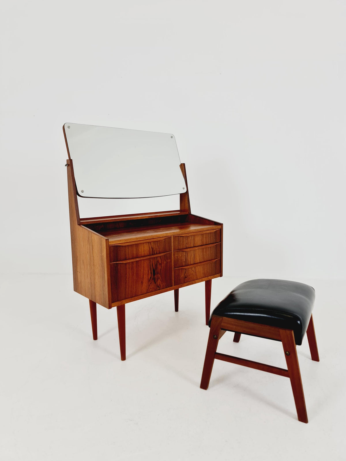 Mid Century Modern Danish Rosewood vanity table/ make up by Cs Odense Furniture, 1960s