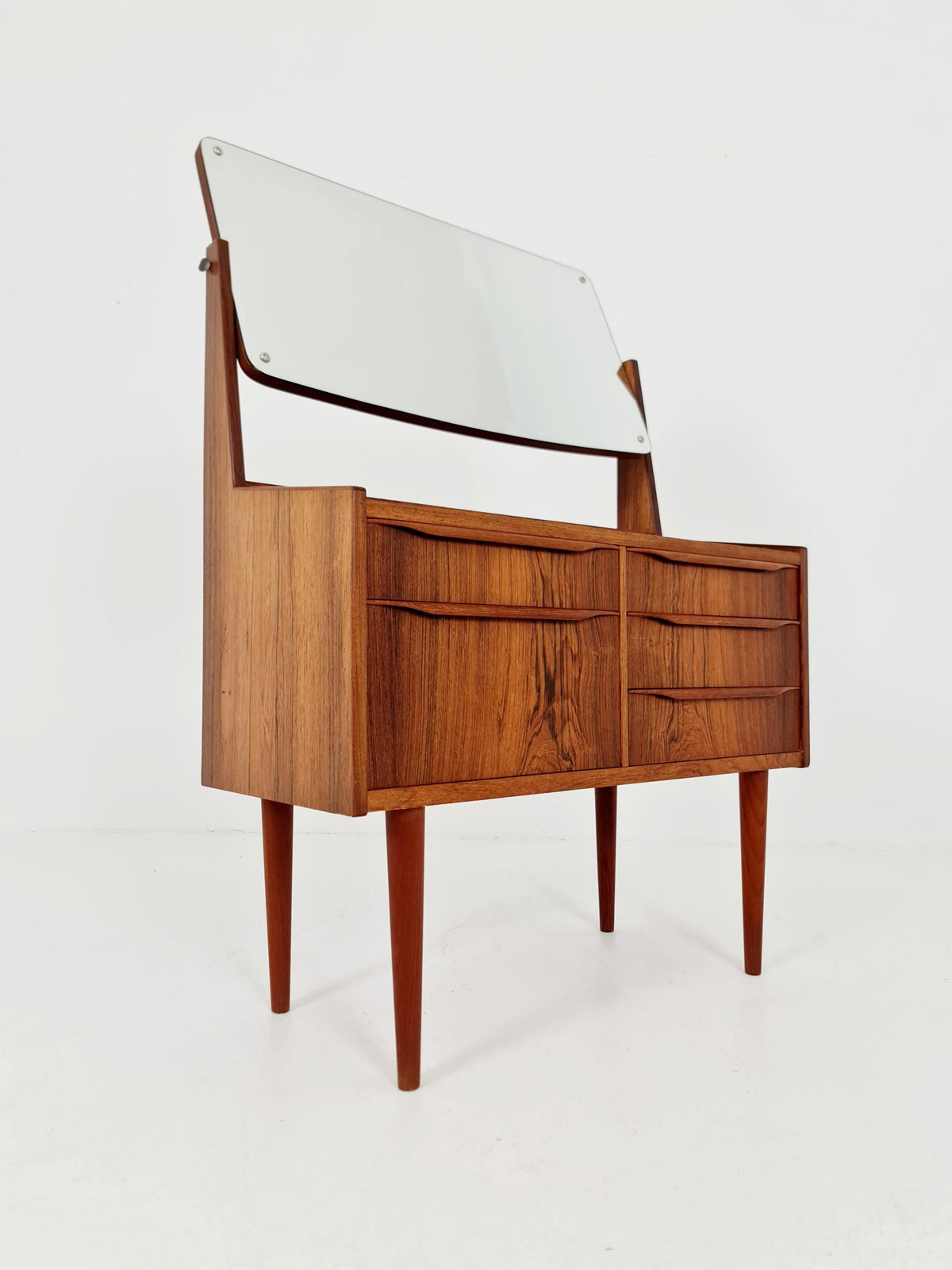 Mid Century Modern Danish Rosewood vanity table/ make up by Cs Odense Furniture, 1960s