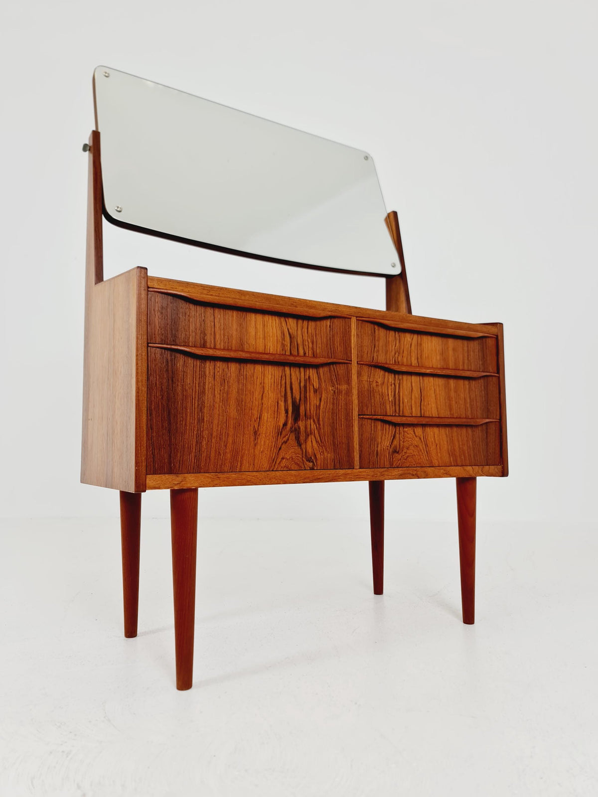 Mid Century Modern Danish Rosewood vanity table/ make up by Cs Odense Furniture, 1960s